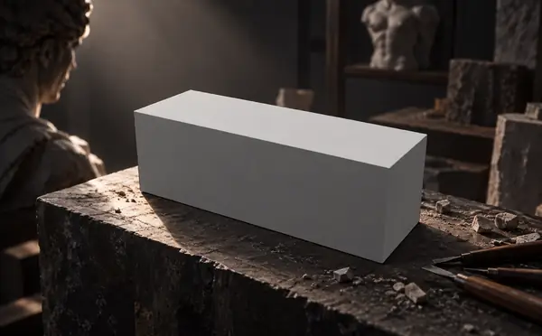 Einfache graue Boxform